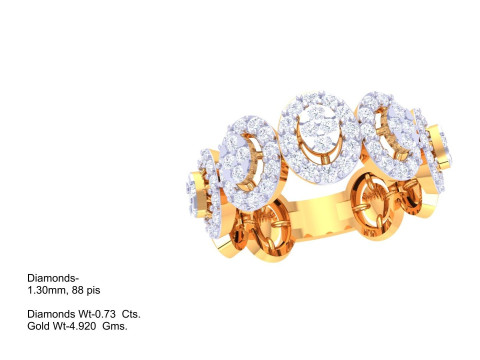 Printable 3D jewelry model of Lady diamond ring 3D मॉडल