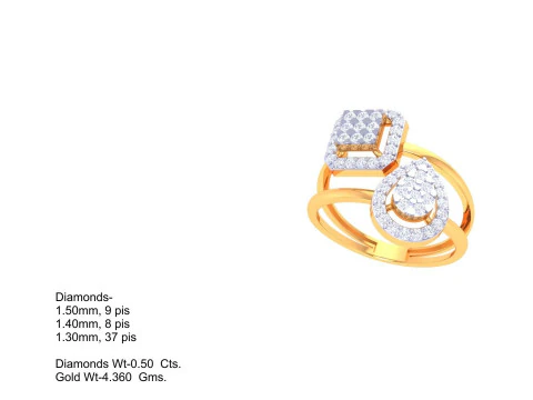 Printable 3D jewelry model of Lady diamond ring 3D Model