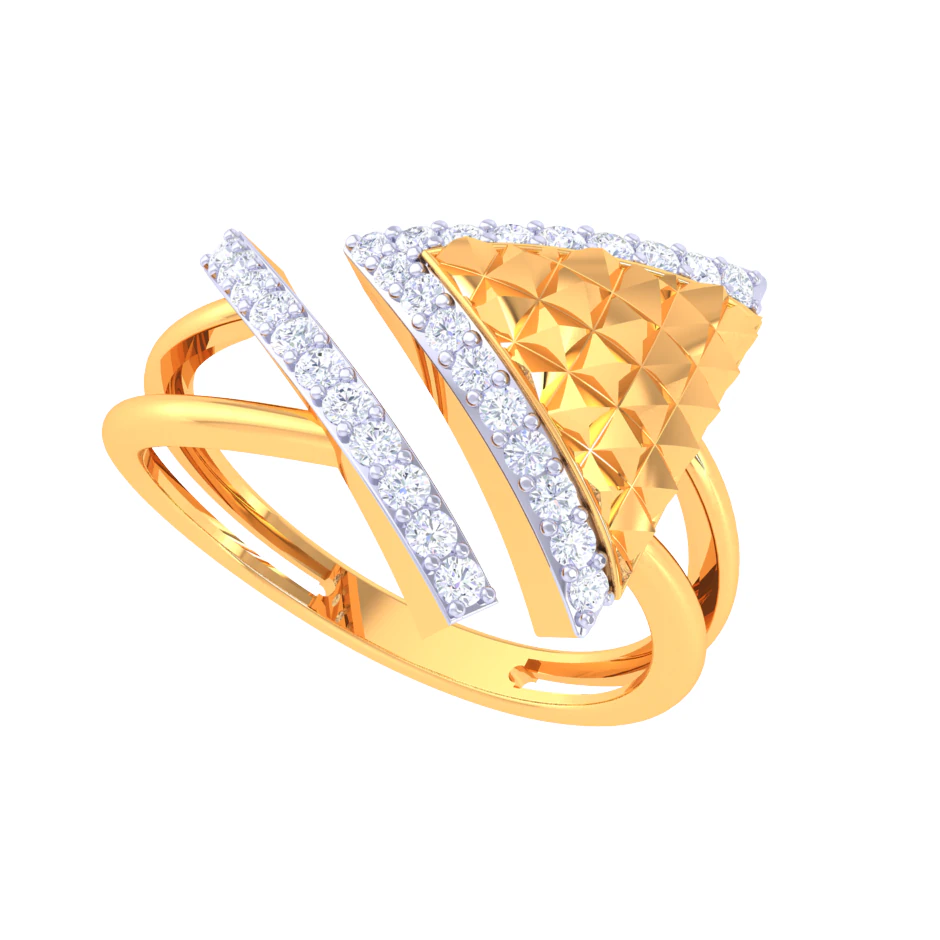 Printable 3D jewelry model of Lady diamond ring 3D Model .c4d .max .obj .3ds .fbx .stl .blend