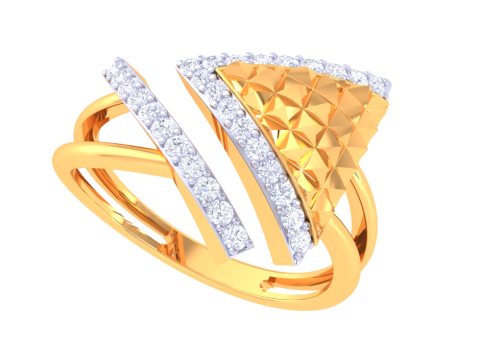 Printable 3D jewelry model of Lady diamond ring 3D Model
