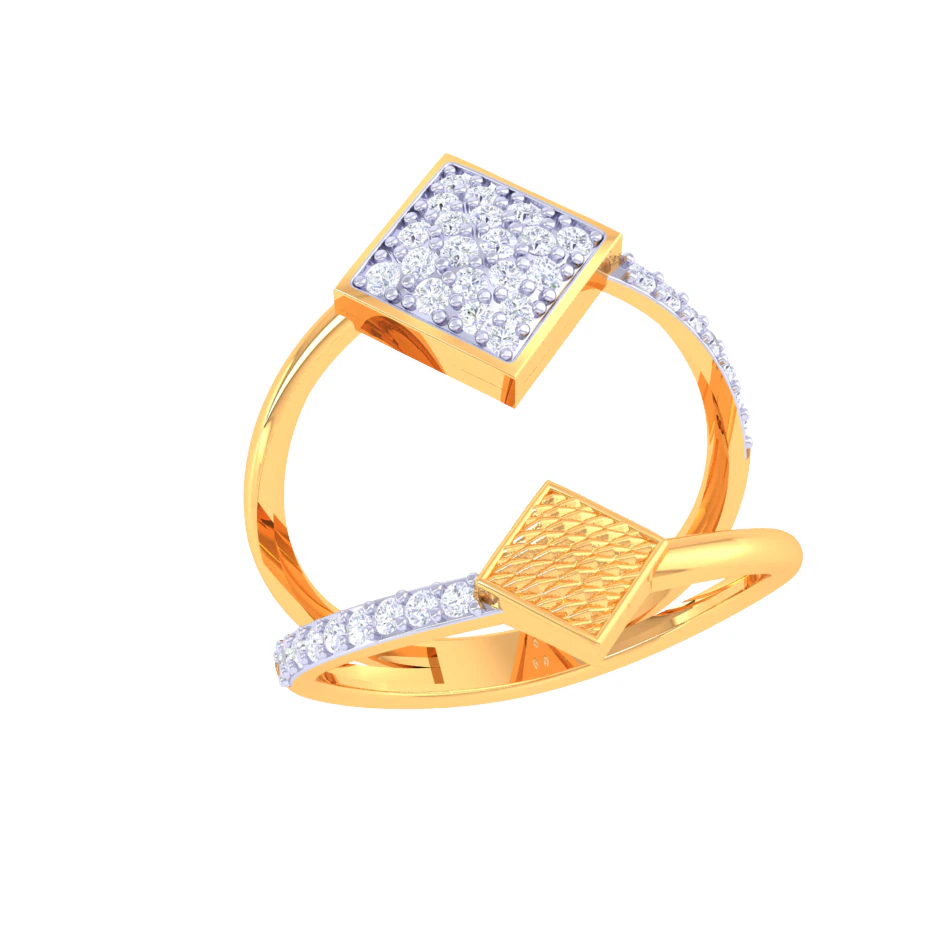 Printable 3D jewelry model of Lady diamond ring 3D Model .c4d .max .obj .3ds .fbx .stl .blend 