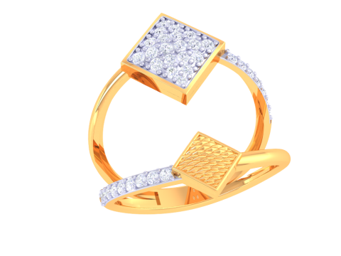 Printable 3D jewelry model of Lady diamond ring 3D Model