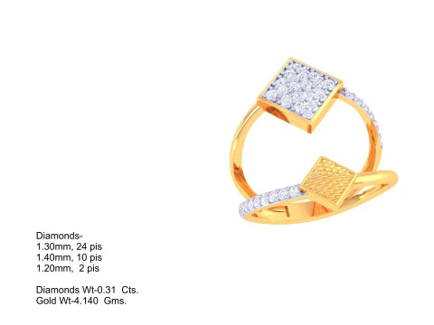 Printable 3D jewelry model of Lady diamond ring 3D Model