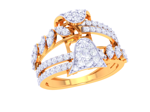 Printable 3D jewelry model of Lady diamond ring 3D Model