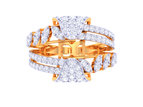 Printable 3D jewelry model of Lady diamond ring 3D Model