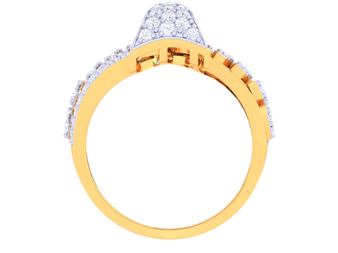 Printable 3D jewelry model of Lady diamond ring 3D Model