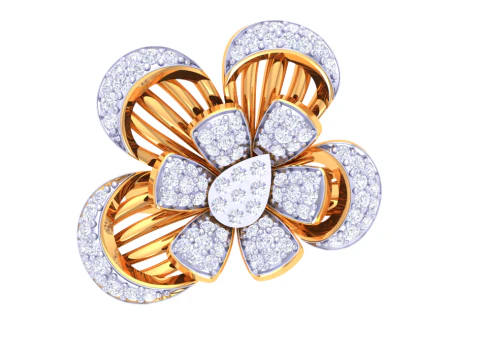 Printable 3D jewelry model of Lady diamond ring 3D Model