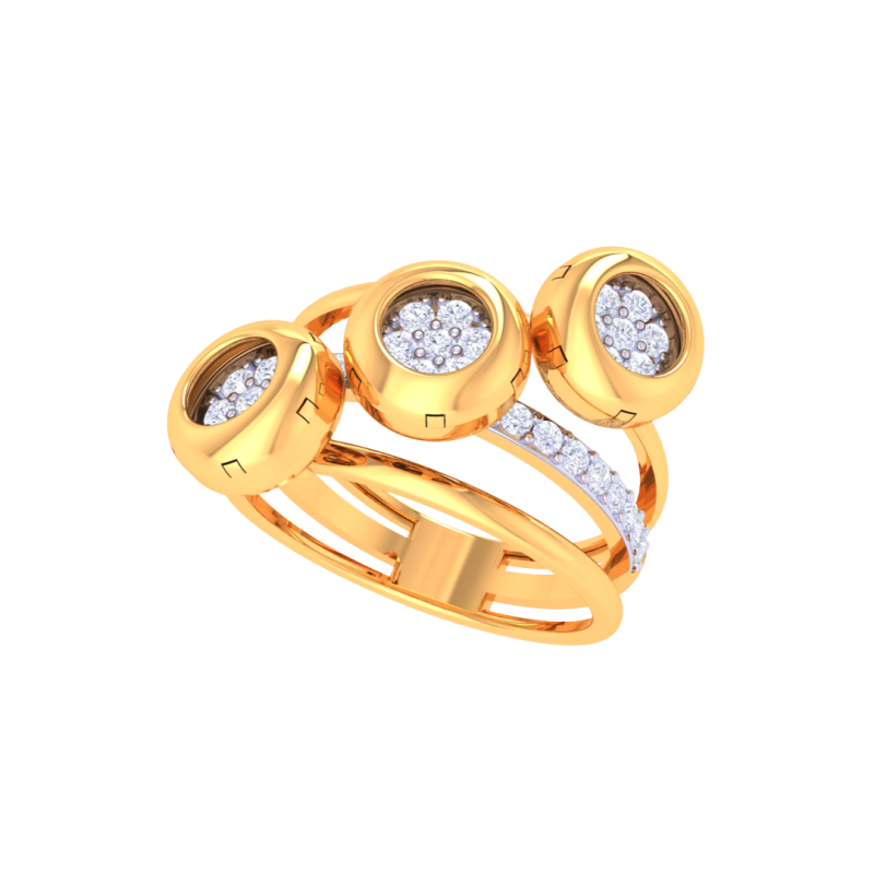 Printable 3D jewelry model of Lady diamond ring 3D मॉडल .c4d .max .obj .3ds .fbx .stl .blend