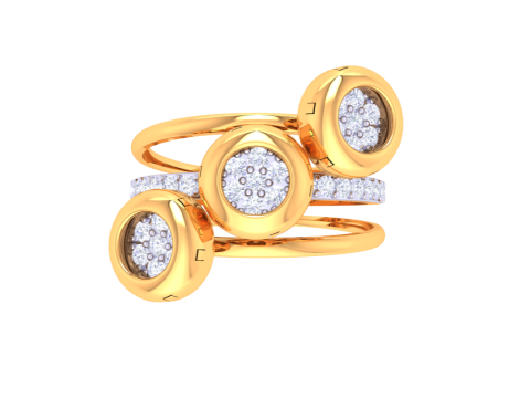 Printable 3D jewelry model of Lady diamond ring 3D मॉडल