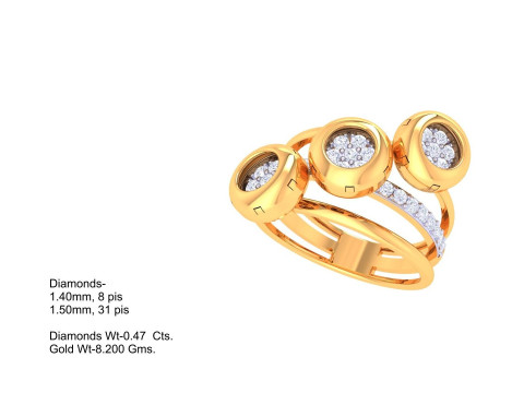 Printable 3D jewelry model of Lady diamond ring 3D मॉडल