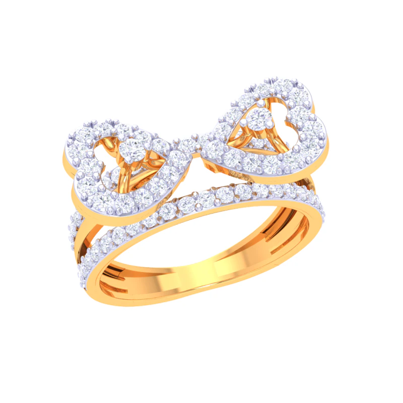 Printable 3D jewelry model of Lady diamond ring 3D Model .c4d .max .obj .3ds .fbx .stl .blend 