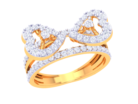 Printable 3D jewelry model of Lady diamond ring 3D Model