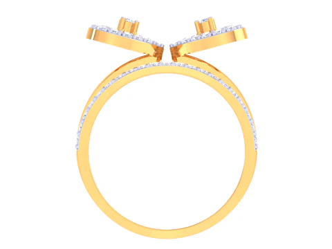 Printable 3D jewelry model of Lady diamond ring 3D Model