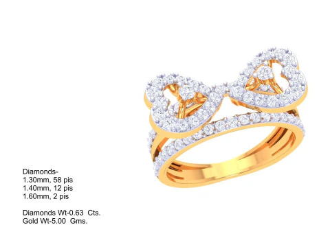 Printable 3D jewelry model of Lady diamond ring 3D Model