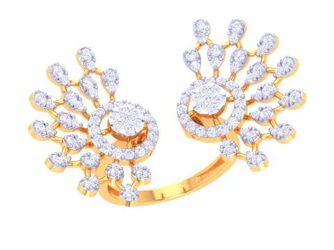 Printable 3D jewelry model of Lady diamond ring 3D Model