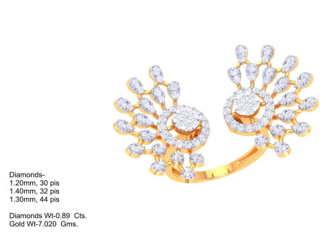 Printable 3D jewelry model of Lady diamond ring Model 3D