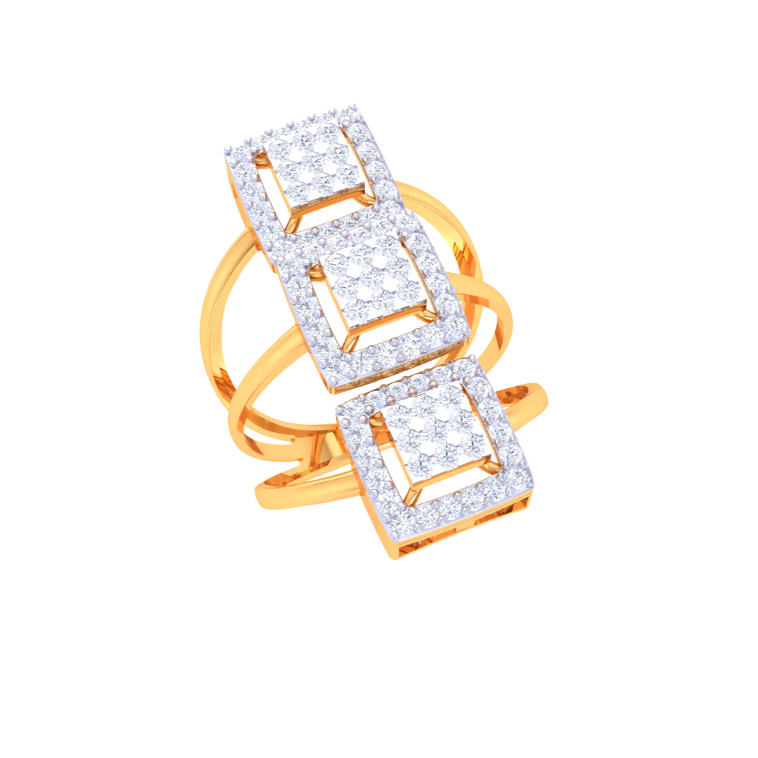 Printable 3D jewelry model of Lady diamond ring 3D Model .c4d .max .obj .3ds .fbx .stl .blend 