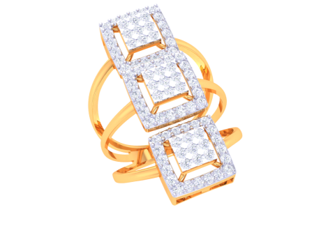 Printable 3D jewelry model of Lady diamond ring 3D Model