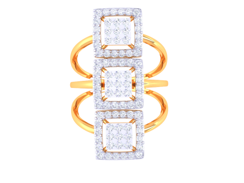 Printable 3D jewelry model of Lady diamond ring 3D 모델
