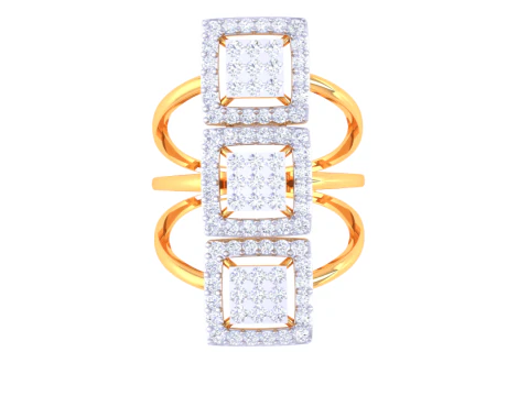 Printable 3D jewelry model of Lady diamond ring 3D Model