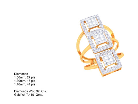Printable 3D jewelry model of Lady diamond ring 3D 모델