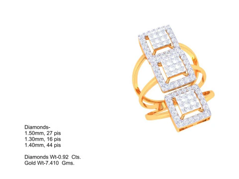 Printable 3D jewelry model of Lady diamond ring 3D Model