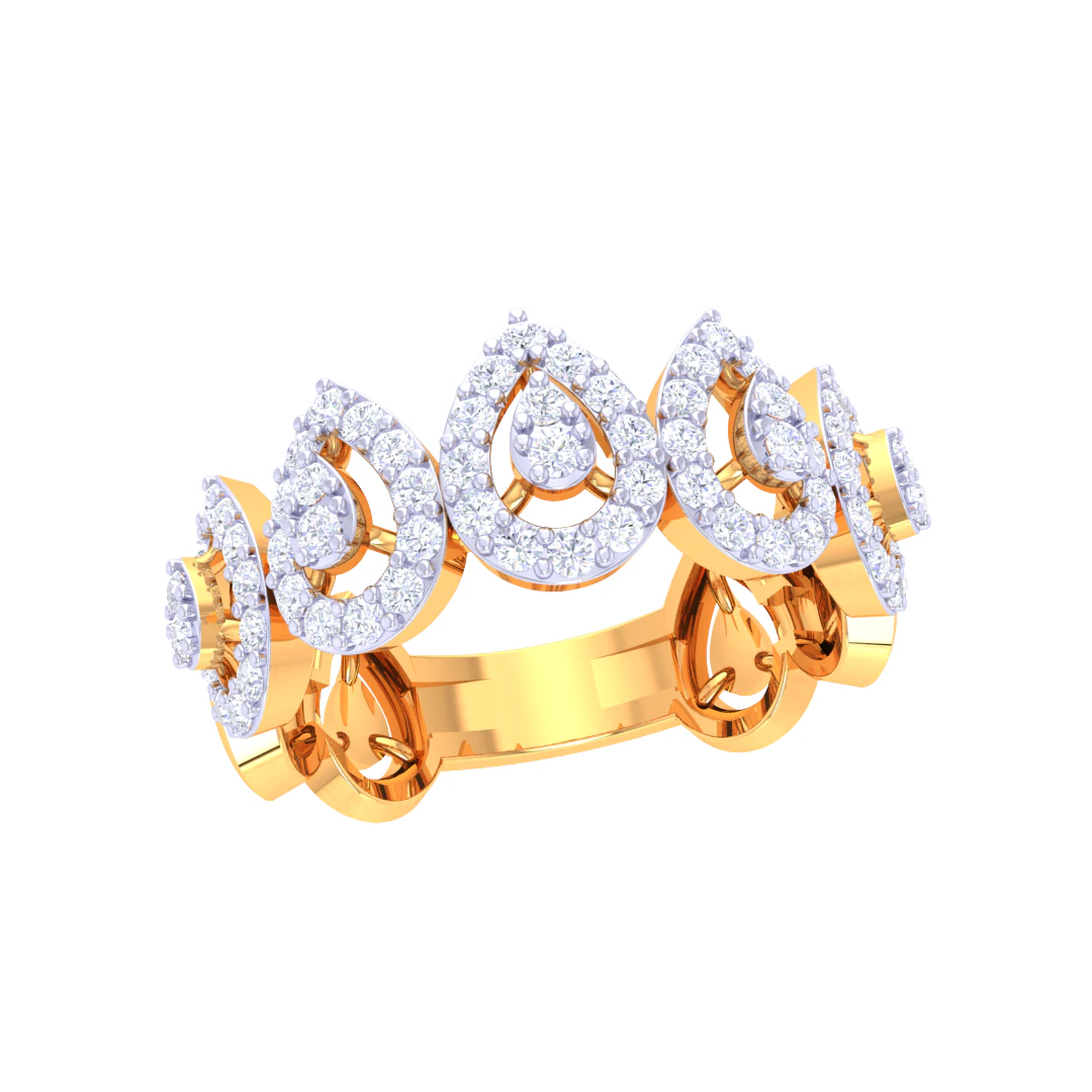 Printable 3D jewelry model of Lady diamond ring 3D Model .c4d .max .obj .3ds .fbx .stl .blend 