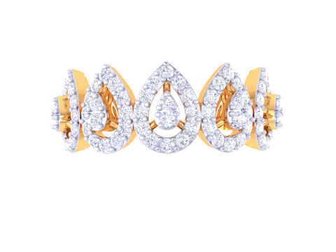 Printable 3D jewelry model of Lady diamond ring Modelo 3D