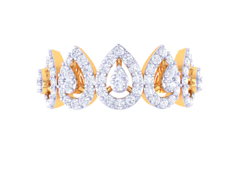 Printable 3D jewelry model of Lady diamond ring 3D Model