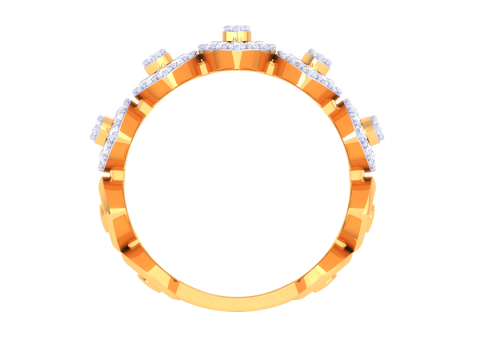 Printable 3D jewelry model of Lady diamond ring Modelo 3D