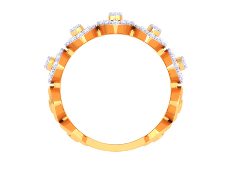 Printable 3D jewelry model of Lady diamond ring 3D Model