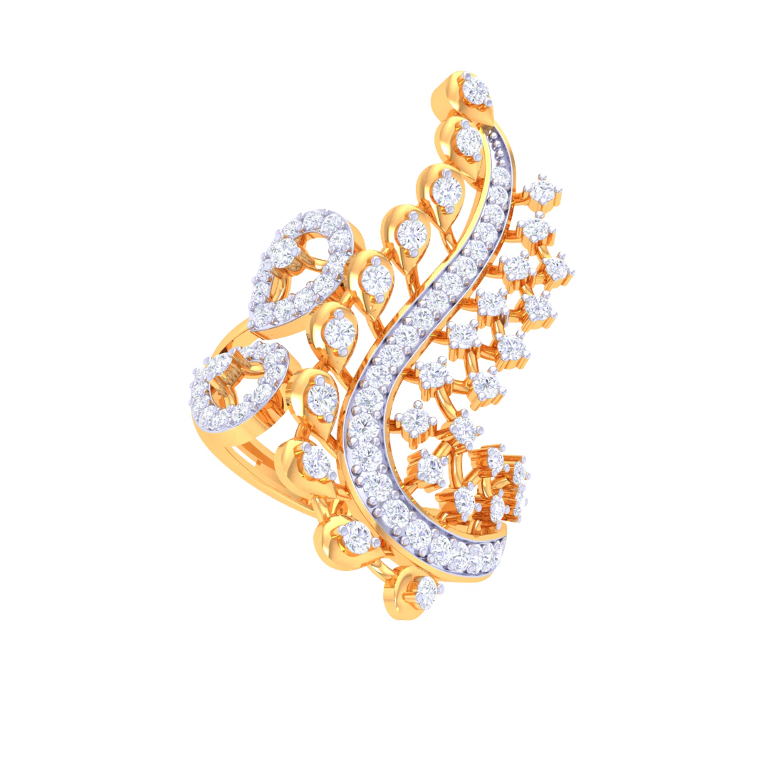 Printable 3D jewelry model of Lady diamond ring 3D Model .c4d .max .obj .3ds .fbx .stl .blend 
