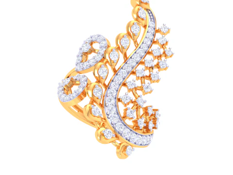 Printable 3D jewelry model of Lady diamond ring 3D Model