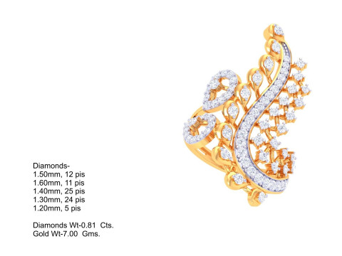 Printable 3D jewelry model of Lady diamond ring Model 3D