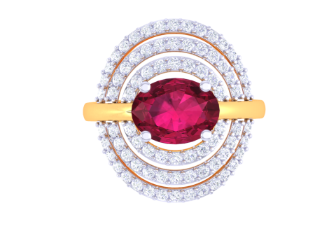 Printable 3D jewelry model of Lady diamond ring 3Dモデル