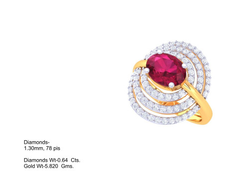 Printable 3D jewelry model of Lady diamond ring 3Dモデル