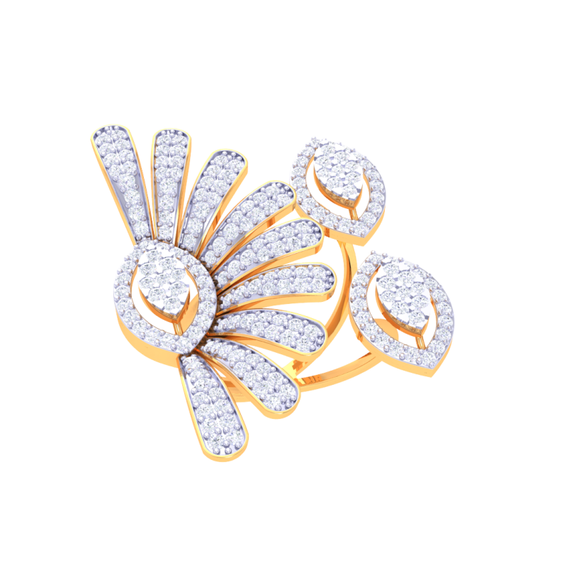 Printable 3D jewelry model of Lady diamond ring 3D Модель .c4d .max .obj .3ds .fbx .stl .blend
