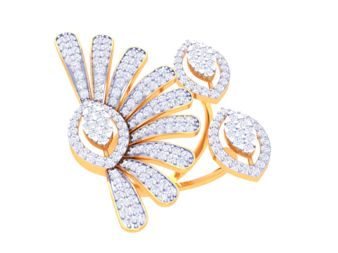 Printable 3D jewelry model of Lady diamond ring 3D Model