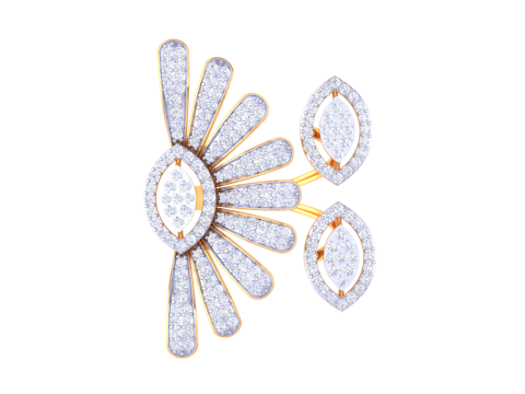 Printable 3D jewelry model of Lady diamond ring 3D Модель