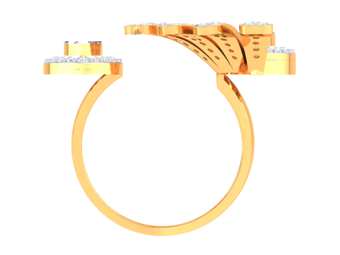 Printable 3D jewelry model of Lady diamond ring 3D Модель