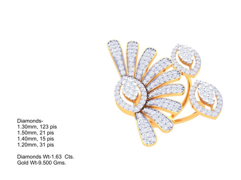 Printable 3D jewelry model of Lady diamond ring 3D Модель