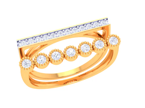 Printable 3D jewelry model of Lady diamond ring 3D Model