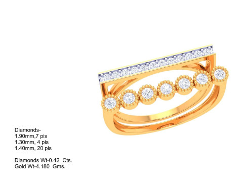 Printable 3D jewelry model of Lady diamond ring 3D मॉडल