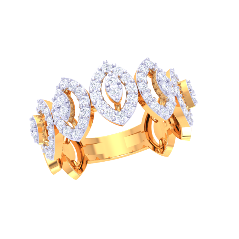Printable 3D jewelry model of Lady diamond ring 3D Model .c4d .max .obj .3ds .fbx .stl .blend