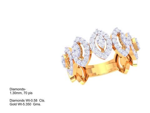 Printable 3D jewelry model of Lady diamond ring 3D Model