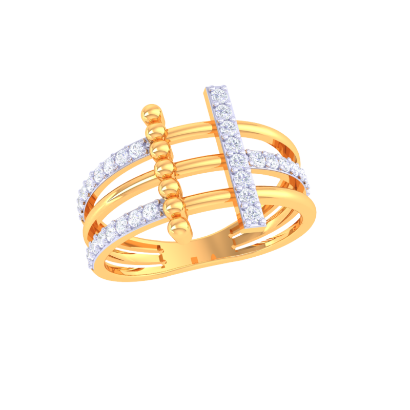 Printable 3D jewelry model of Lady diamond ring 3D Model .c4d .max .obj .3ds .fbx .stl .blend