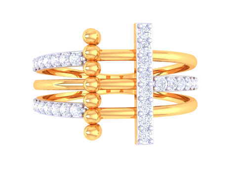 Printable 3D jewelry model of Lady diamond ring 3D Model