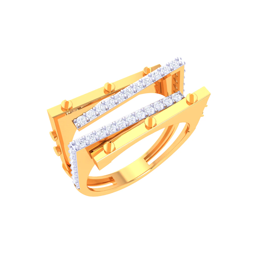 Printable 3D jewelry model of Lady diamond ring 3D Model .c4d .max .obj .3ds .fbx .stl .blend 