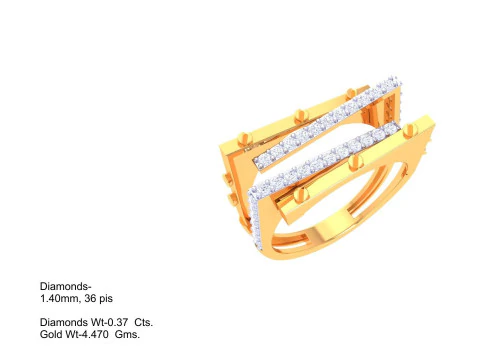Printable 3D jewelry model of Lady diamond ring 3D Model