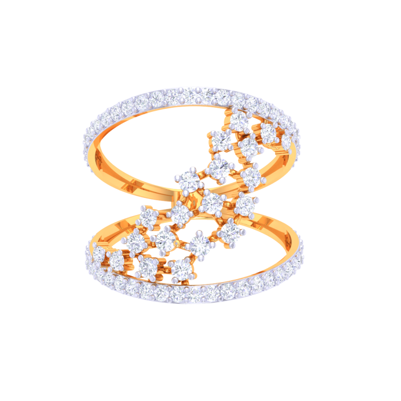 Printable 3D jewelry model of Lady diamond ring 3D Modell .c4d .max .obj .3ds .fbx .stl .blend